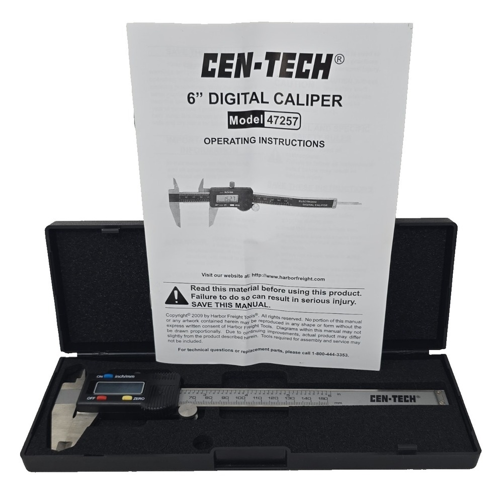 2w- NOS digital caliper 6" CEN-TECH # 47257 U1